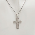 Strieborný prívesok krížik PS-417
