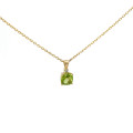 Zlatý prívesok olivín s briliantom Z0003