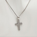 Strieborný prívesok krížik PS-404