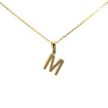 Zlatý prívesok písmeno M P-167