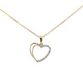 Zlatý prívesok srdiečko P-520