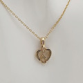 Zlatý prívesok srdiečko P-464