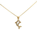 Zlatý prívesok delfín P-328