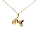 Zlatý prívesok motorka P-666